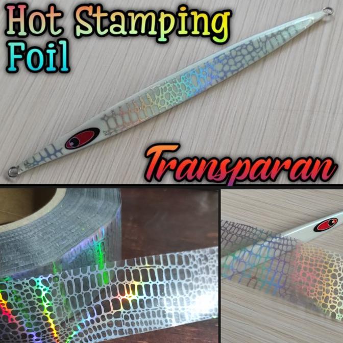 Hologram Foil Transfer Transparan Hot Stamping Metal Jig Lure Sisik