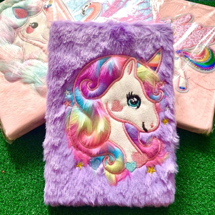 

Buku Diary Bulu Unicorn / Notebook Furry Karakter