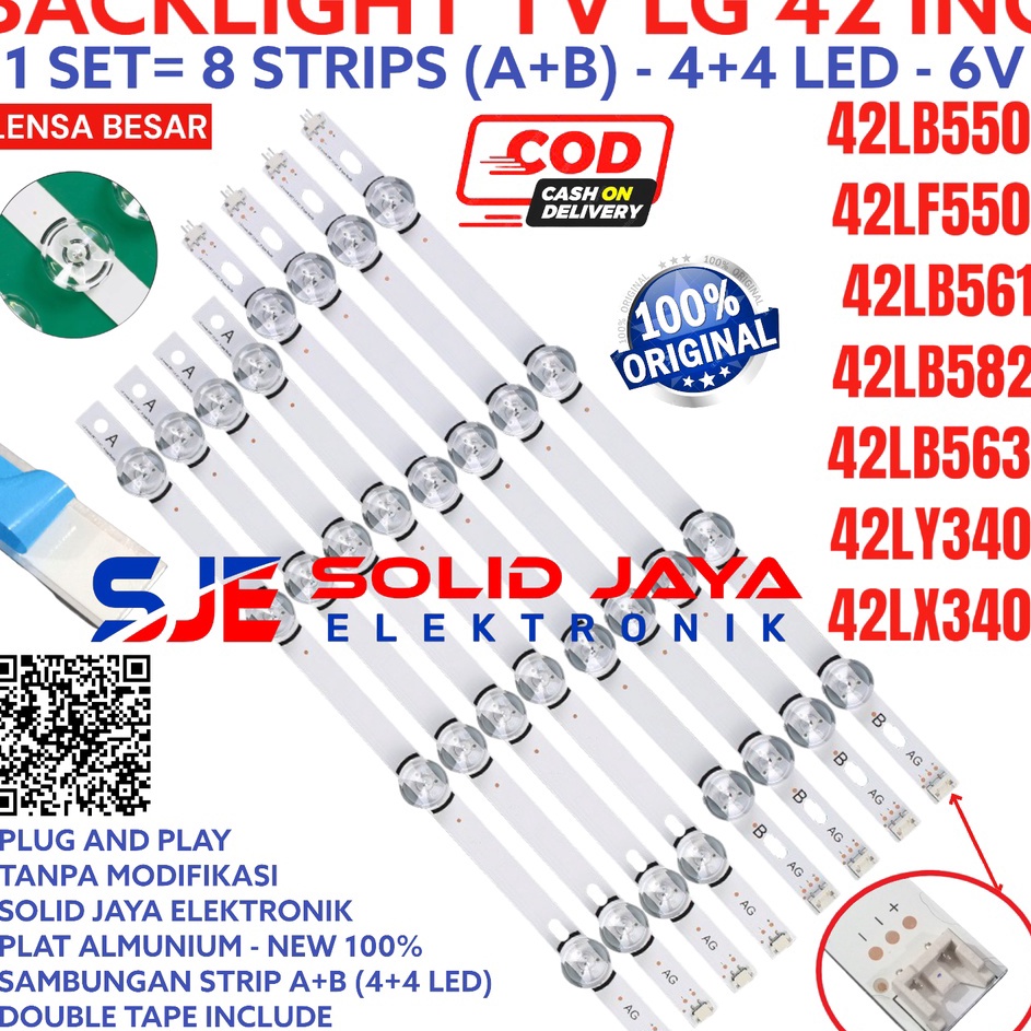 ✨12.12✨ BACKLIGHT TV LG 42 INC 42LB550 42LF550 42LB561 42LB563 42LB582 42LY340 42LX340 LAMPU BL LED 