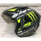 Helm Motor Sni Monster Bxp Ori Hitam - Kuning