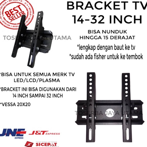 Flash Sale✪ BOLD BRACKET TV LED 14-32 inch (NO BOX) BRAKET BREKET 519♟