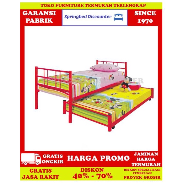 Tempat Tidur Dipan Divan Success Lavender 90x200 Ranjang Besi Atas