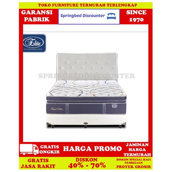 Springbed Spring Bed Kasur Elite Royal Estima 100x200 Komplit Set