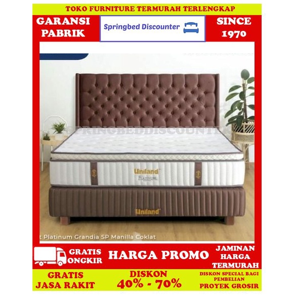 Springbed Uniland Platinum Single PTop Manila ck 90x200 Kasur Sj