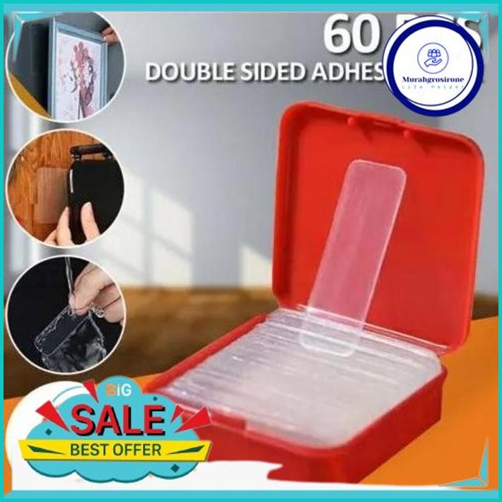 

STIKER NANO DOUBLE TAPE AKRILIK MINI PEREKAT 2 SISI BOX KOTAK ISI 60 MURAH MERIAH