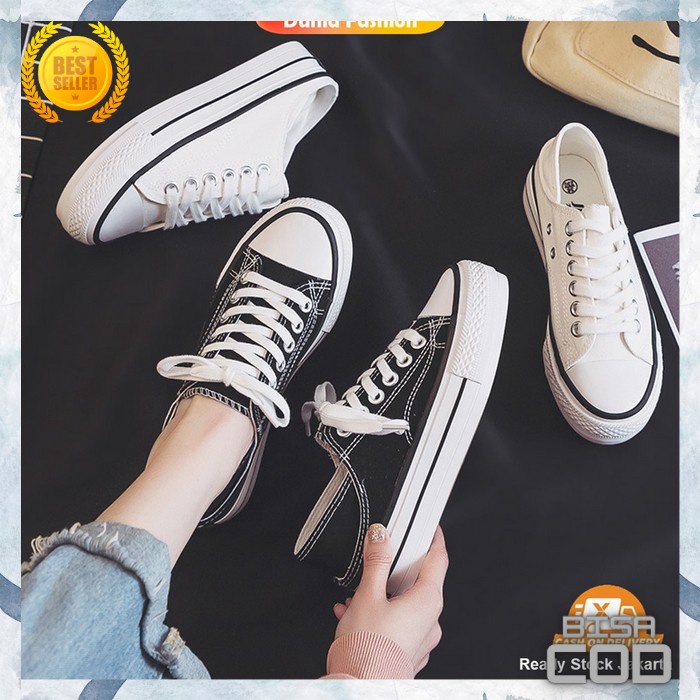 Seoatu Wanita Original Seneker Korea Termurah Sneakers Hitam Sepati Nyaman Hits Terlaris Remaja Zepa