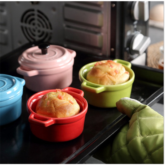 

Ramekin Mini Cocotte / Mangkok Keramik Tahan Panas 10cm