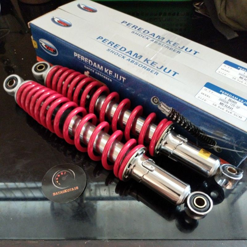 Shock breaker belakang Shogun 125 sp lama new merah sepasang rthc