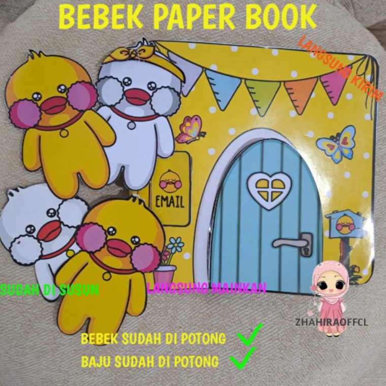 [KODE PZWNP] BEBEK VIRAL BONEKA KERTAS PAPER BOOK DOLLS MAIANAN EDUKASI ANAK