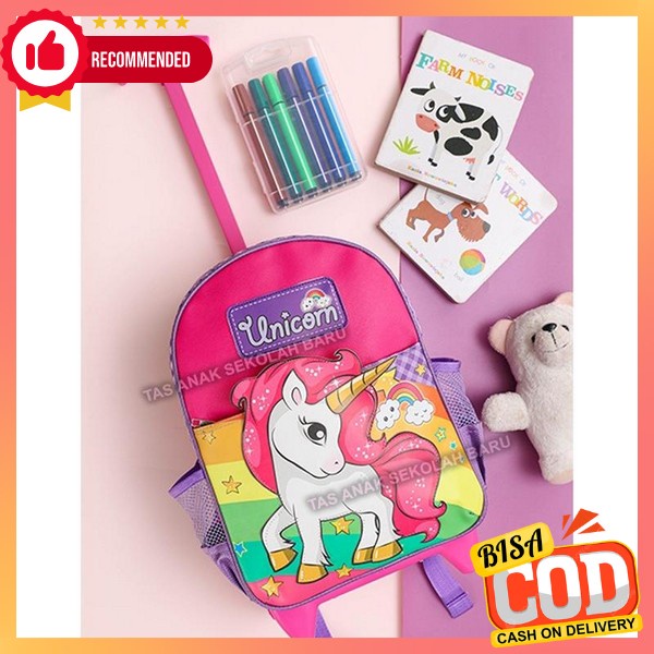 Taa Koper Tas Troley Kids Cwek Cwok Punggung Import Trolleybag Unik Termurah Tk-Sd Snak Anak Kecil U