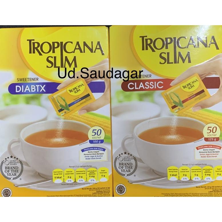 

Tropicana Slim Classic / Diabtx Gula Rendah Kalori Untuk Diabetes Isi 50 Sachet Best Seller