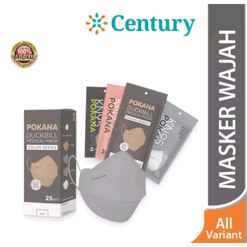 Pokana Duckbill 4ply Earloop Medical Face Mask Adult isi 2 / Masker Wajah / Masker Kesehatan