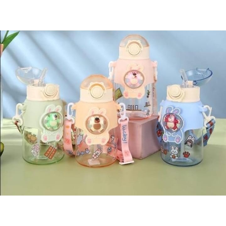 Botol Air Minum Boneka  650ml M-797 Stiker Gambar Karakter Anak Beruang Bear Lucu