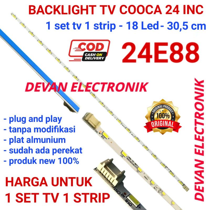 BACKLIGHT TV COOCA 24E88 LED BACKLIGHT STRIP TV COCA 24 INCH 18 LED NEW ORIGINAL