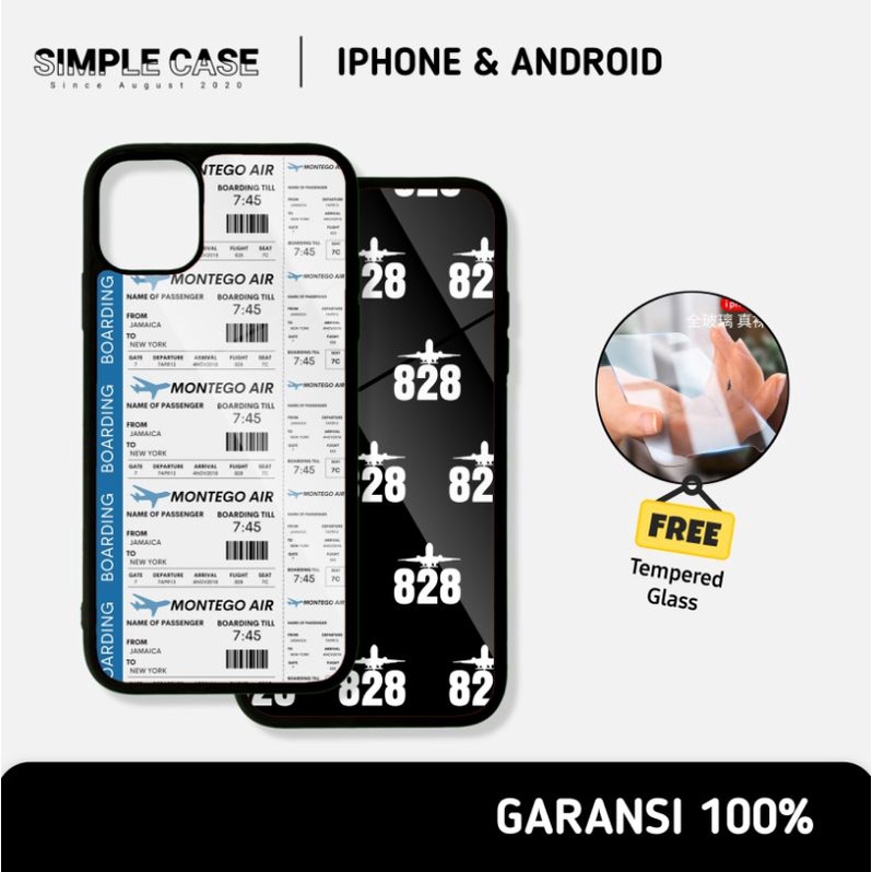 Case Hp Motif Manifest 828 Softcase/Hardcase All Type Smartphone Boarding Pass Motif Tiket Pesawat S
