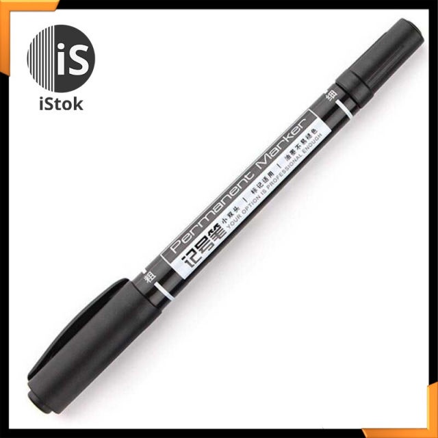 

Deli Pena Permanen Dual Head Tip Marker Pens Waterproof - 6824 - ISNEW