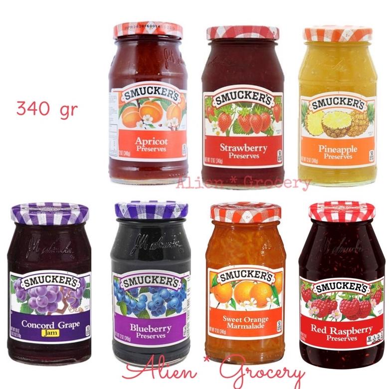 

Smucker Smuckers Selai Olesan Apricot Strawberry Red Raspberry Blueberry Pineapple Grape Concorde Sweet Orange 340gr Best Seller