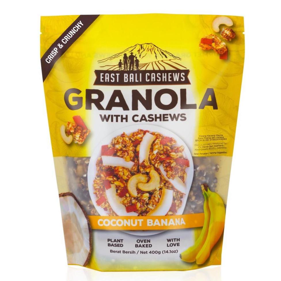 

East Bali Cashews Granola Coconut Banana 400gr Best Seller