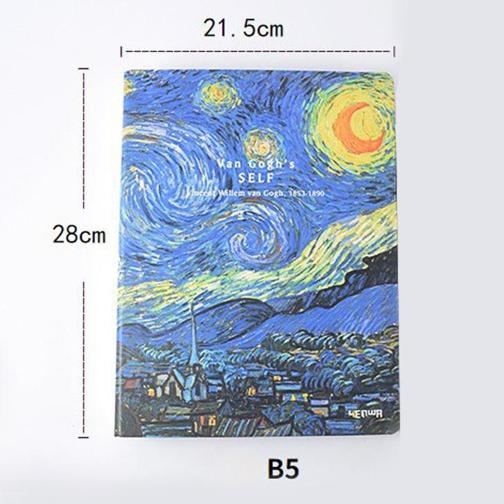 

COD - Binder B5 26 Lubang Vangogh, Vintage dan Time .,