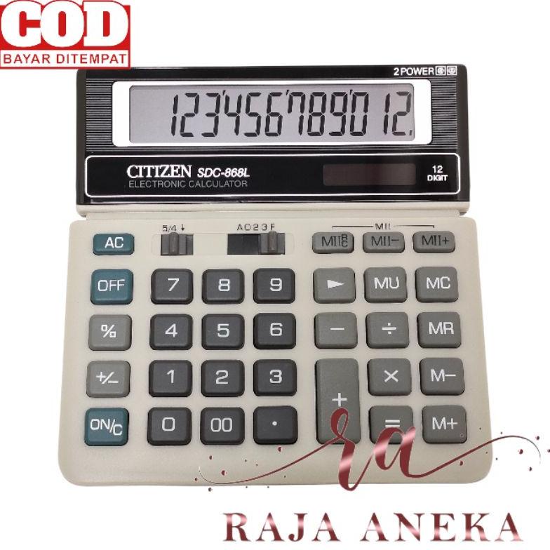 

(Bisa Cod) Citizen Calculator SDC-868L - Kalkulator Desk Meja Kantor SDC 868L citizen 868 ,.