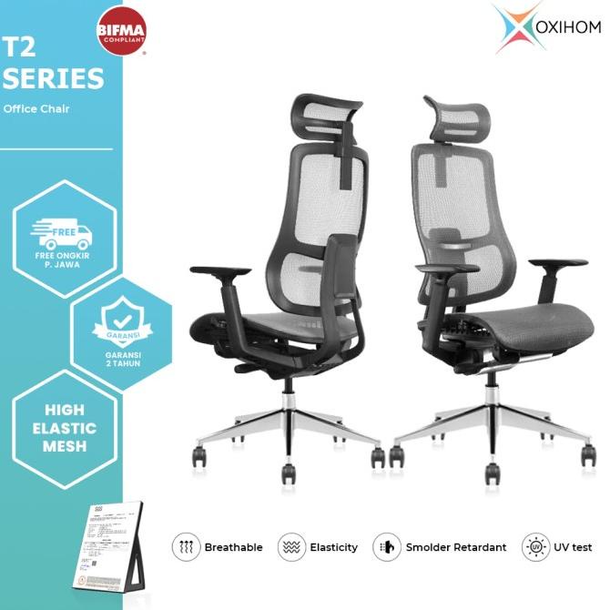 Oxihom T2 Full Mesh Kursi Kantor Kursi Gaming Belajar Jaring Hidrolik