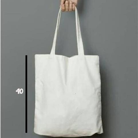 TOTE BAG BABY CANVAS TOTEBAG PUTIH POLOS TAS BELANJA