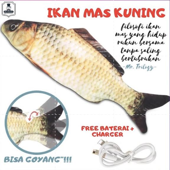 Special Mainan Ikan Goyang-Goyang Tiktok Goyang - Nemo Uget lucu kucing Arwana ikan gerak gerak main