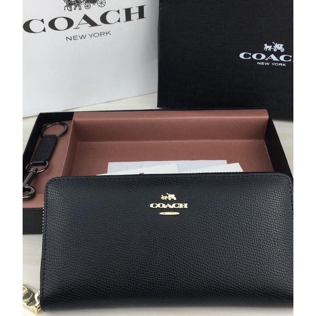 DOMPET WANITA TAS COACH WOMEN BAG ZIPPER WALLET MULTI-CARD SLOT DOMPET DUIT 100% ORI EL09I09A82L