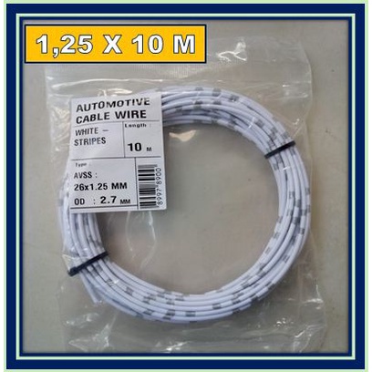 KABEL BINTIK 1.25 MM / KABEL 1,25 SERABUT TEMBAGA KELISTRIKAN MOBIL / KABEL SERAT TEMBAGA