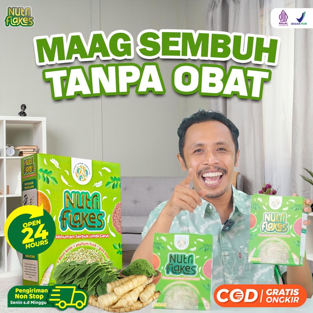 

Nutriflakes - Minuman Serbuk Sehat Solusi Untuk Asam Lambung Maag Kronis Infeksi Lambung & Tungkak Lambung Diet Alami 280GR Best Seller