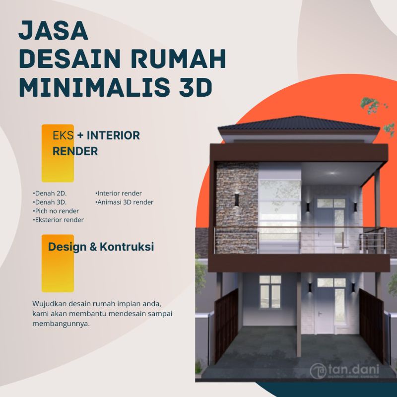 JASA DESAIN RUMAH MINIMALIS 3D
