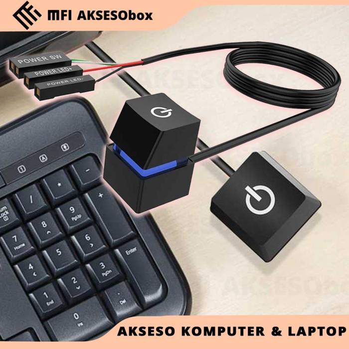 tombol power pc komputer eksternal universal rgb led pc power button
