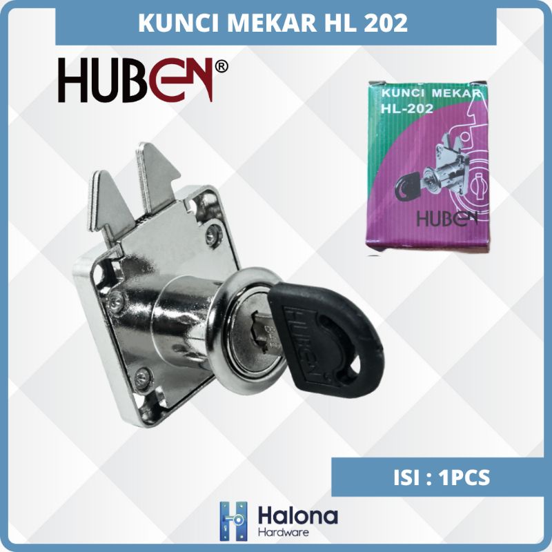 KUNCI MEKAR HUBEN HL-202 - KUNCI LEMARI SLIDING - KUNCI LEMARI GESER