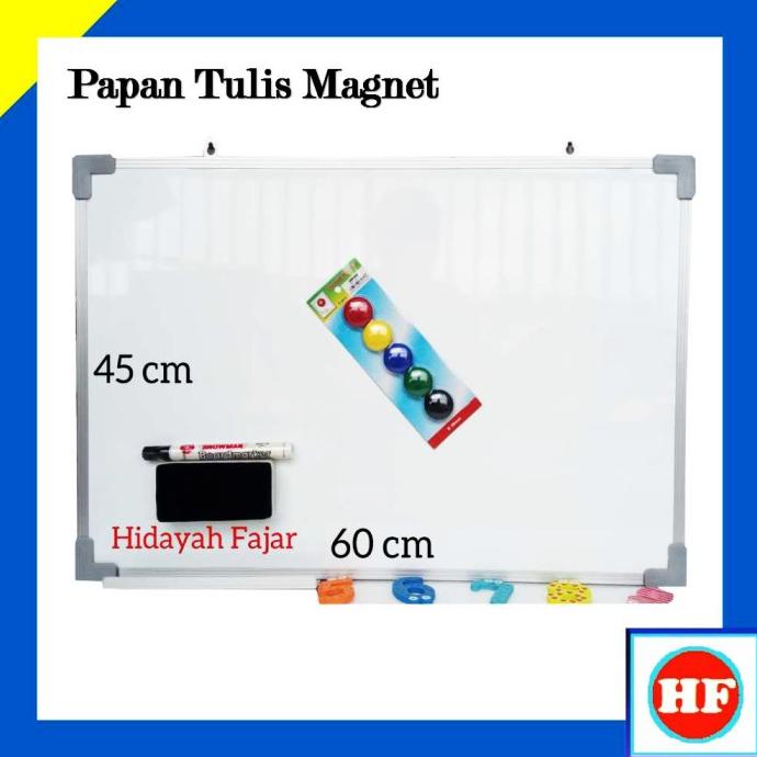 

Papan Tulis + Spidol + Penghapus White Board + Magnet Warna