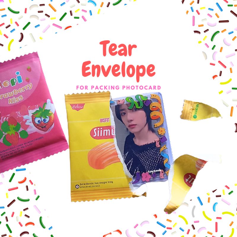 

Tear envelope for photocard packing cute amplop sobek pc bts txt seventeen nct enhypen