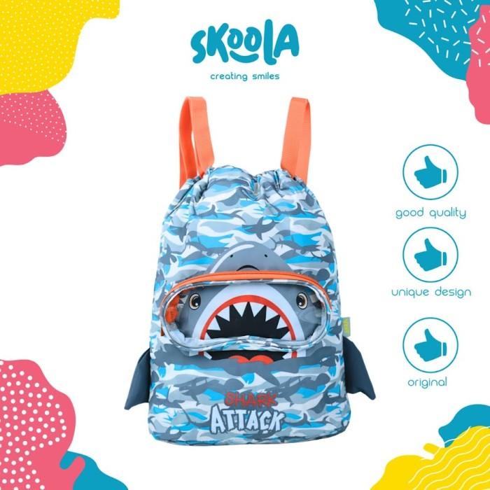 Tas Serut Skoola Tas Ransel Serut Renang Anak Laki-Laki Shark Dinosaurus - Jolla