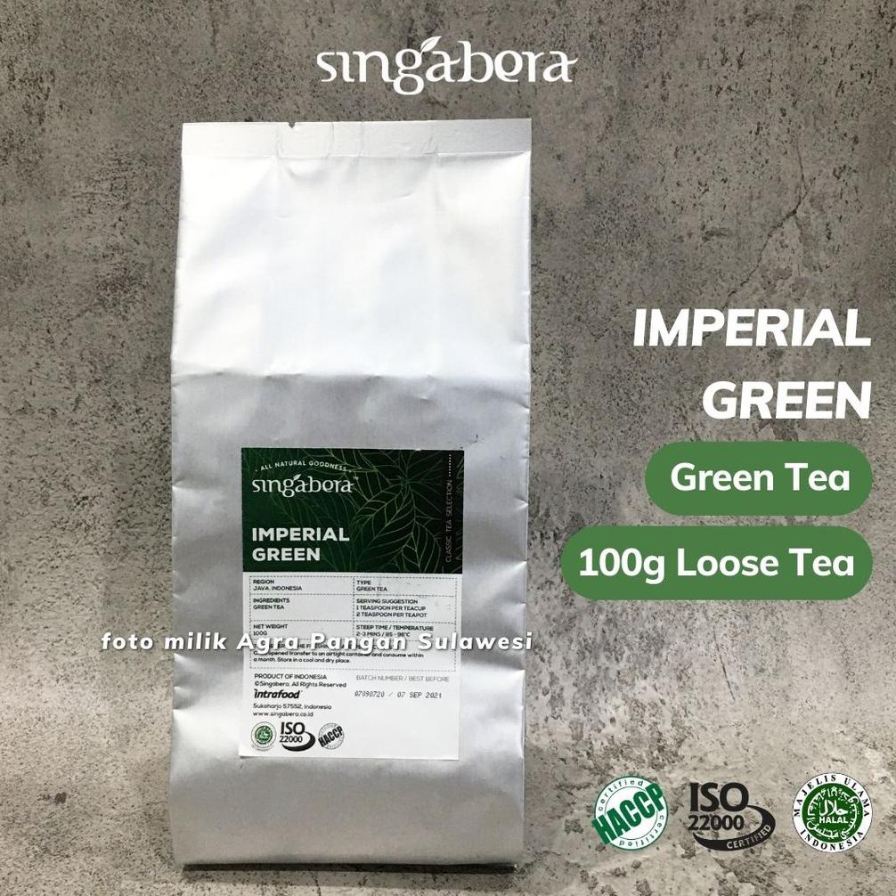 

Imperial Green Tea Singabera Teh Hijau Chinese Premium Loose Artisan Cafe Resto Hotel Horeca Best Seller