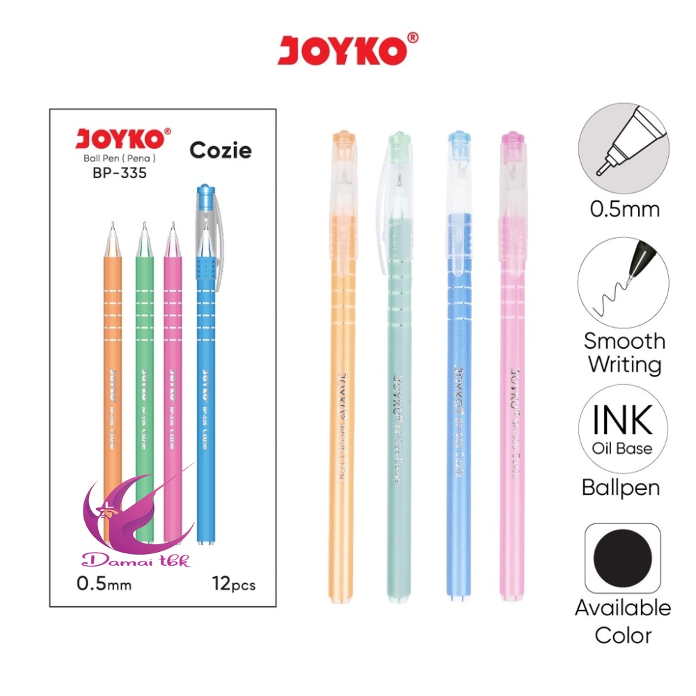 

Ball Pen Pulpen Pena Joyko BP-335 Cozie 0.5 mm 1 Box 12 Pcs