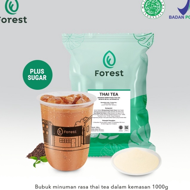 

TERLARIS BRANDS FESTIVAL Bubuk Minuman Rasa THAI TEA 1000g PLUS GULA - Forest Bubble Drink murah