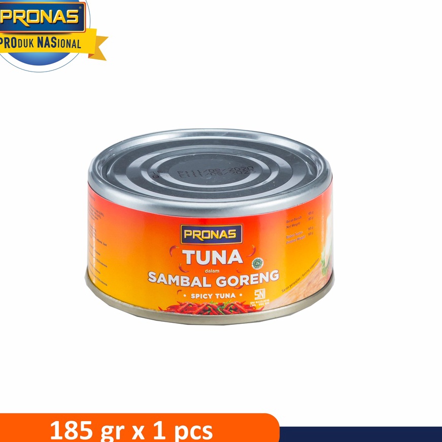 

COD✔️ Pronas Tuna Sambal Goreng 185g dalam kemasan EOE (Easy Open End)