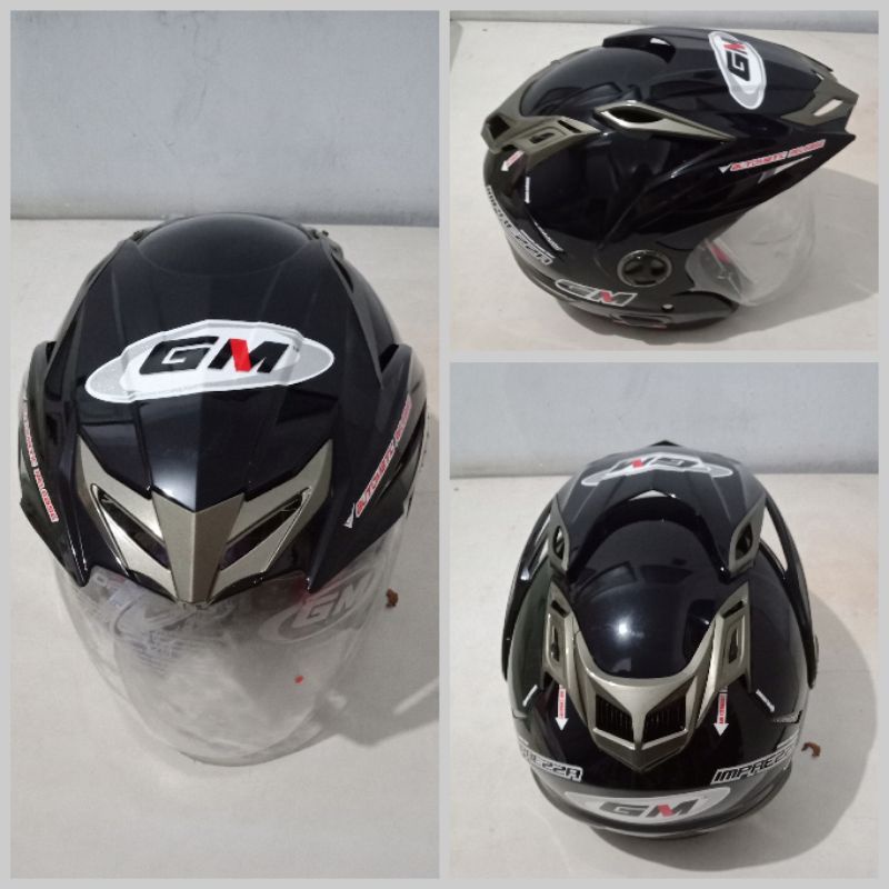 helm gm new impressa solid double visor M helm gm double visor helm double visor