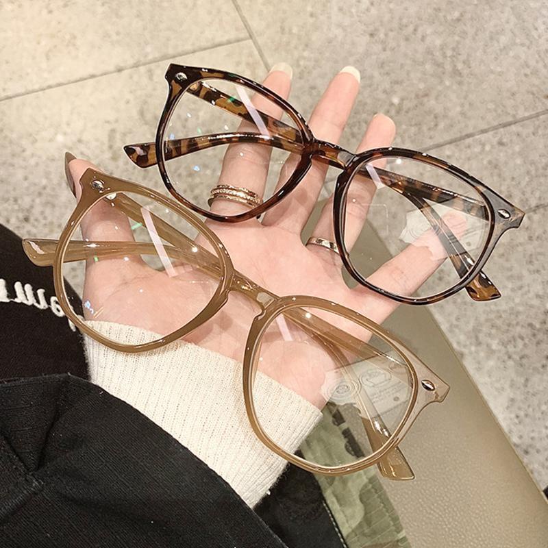 【Bayar di tempat】fashion Korean leopard print mengubah warna kacamata cat eye kacamata photocromic pelindung anti radiasi photochromic oval gaya bingkai kacamata