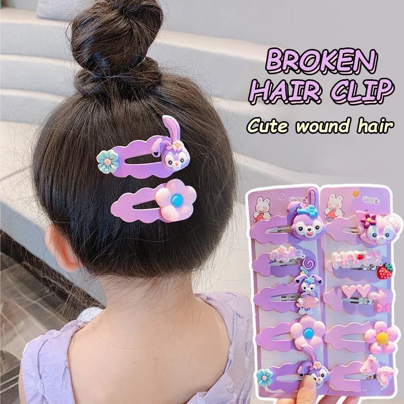 【Bayar di tempat】Jepit Rambut Kartun Lucu Strawberry Bear Poni Clip Sweet BB Clip Aksesori Rambut