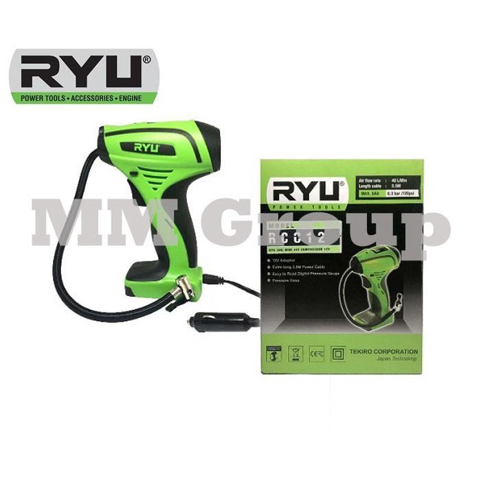 Antiban Ryu Rcc12 Pompa Angin Ban Mobil Dc Mini Air Compressor 12V Ryu Tekiro