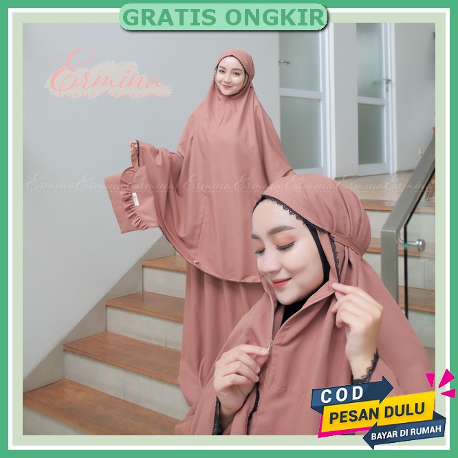 (Cod) Mukena Pashmina Terompah | Mukena Dewasa Terbaru 2023 | Mukena Traveling Best Seller | Mukena 