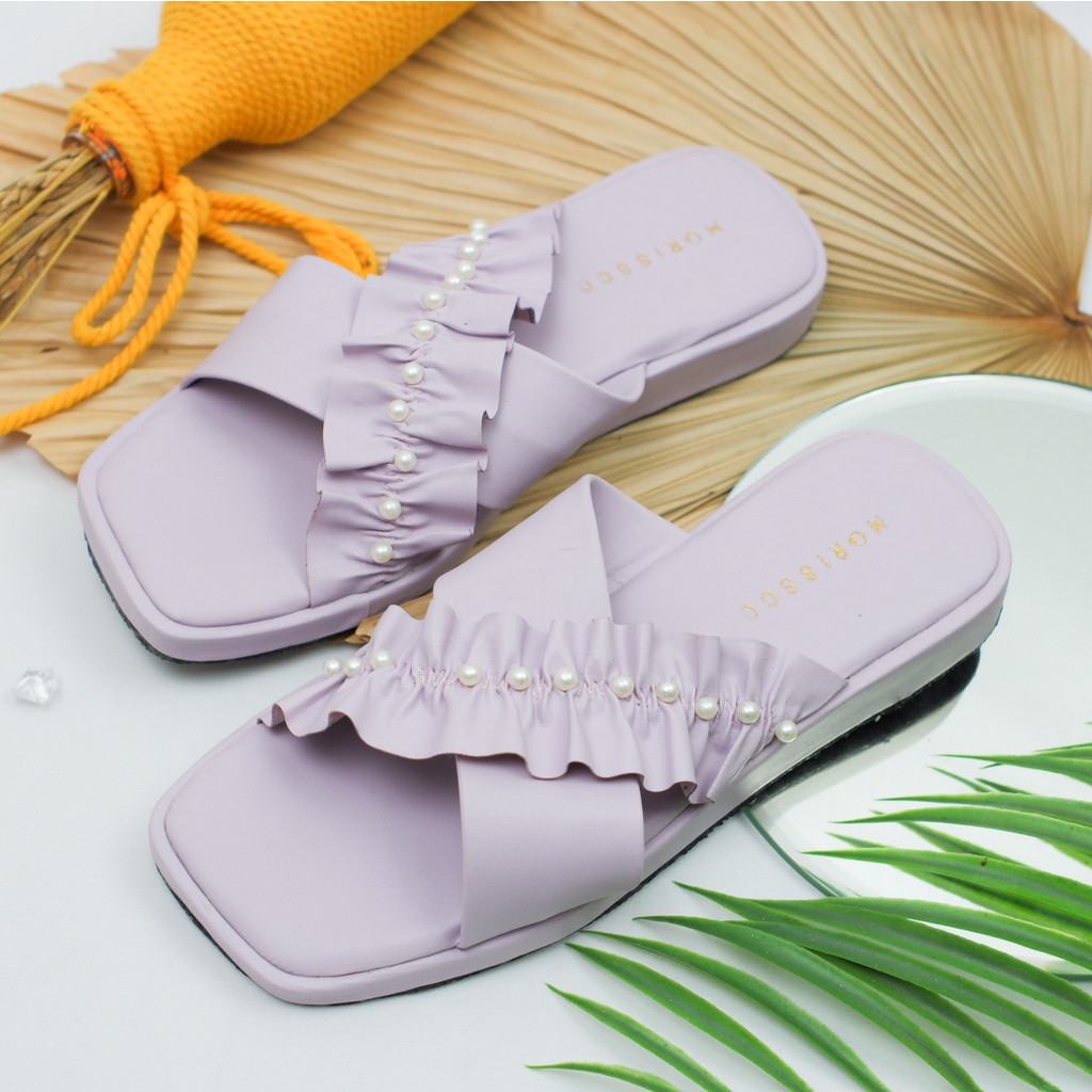 flash sale 7,7 Sandal Wanita Double Strap Selop AB 33