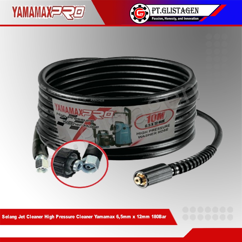 YAMAMAX Selang Jet Cleaner High Pressure 15Mtr ( 6,5mm x 12mm 180Bar )