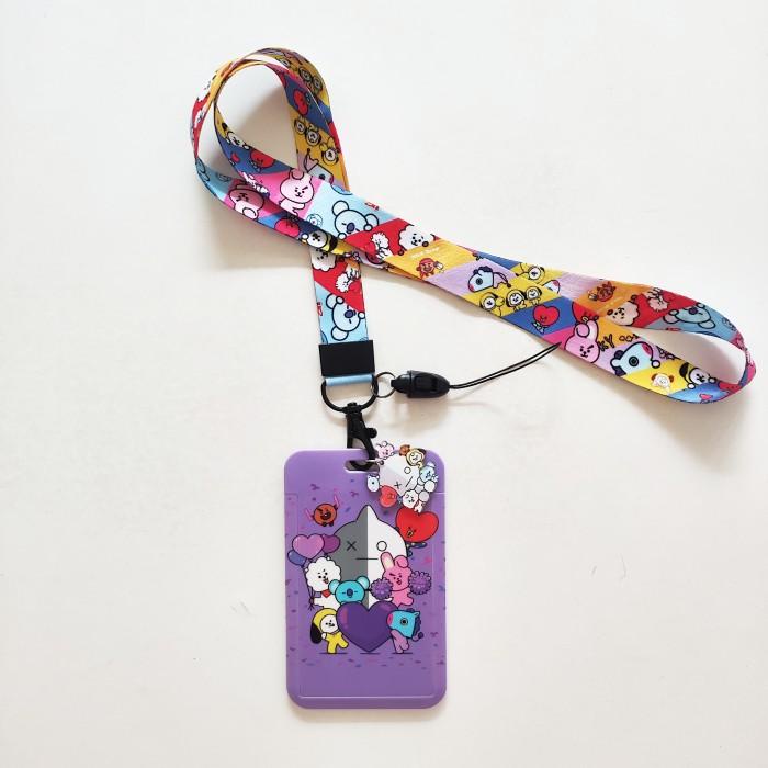 

Best Seller Id Card Holder Name Tag Lanyard / Kalung Kartu Bt21 Bts Kpop Lucu