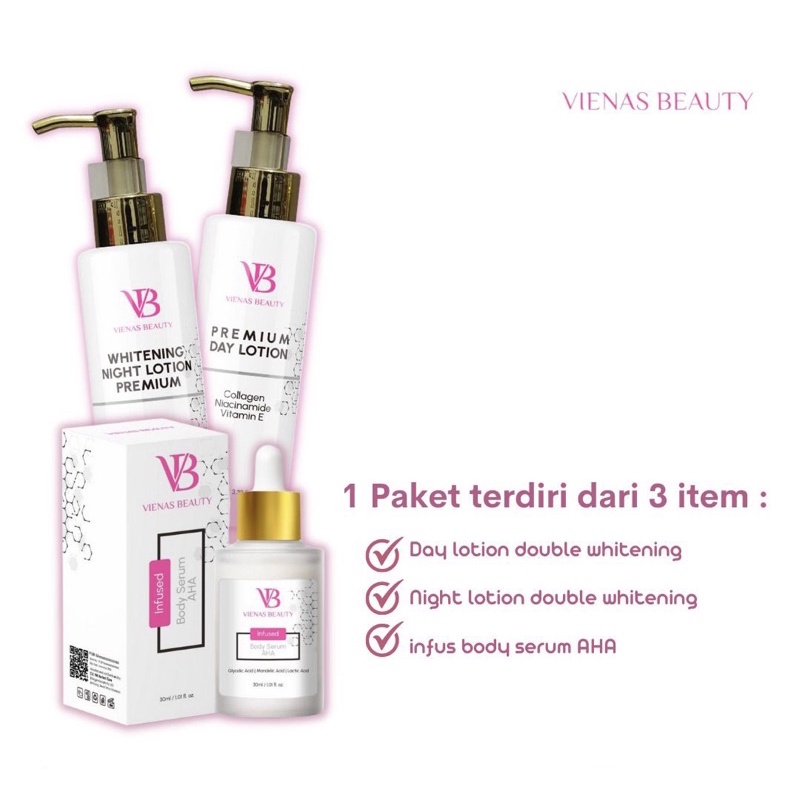 ORIGINAL VIENAS BEAUTY BODY LOTION WHITENING INFUS SERUM PREMIUM