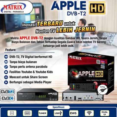 Limit Edision❈ PROMO Set Top Box Receiver Matrix Apple HD DVB T2 / DVB T2 APPLE MATRIX HD / STB Rece